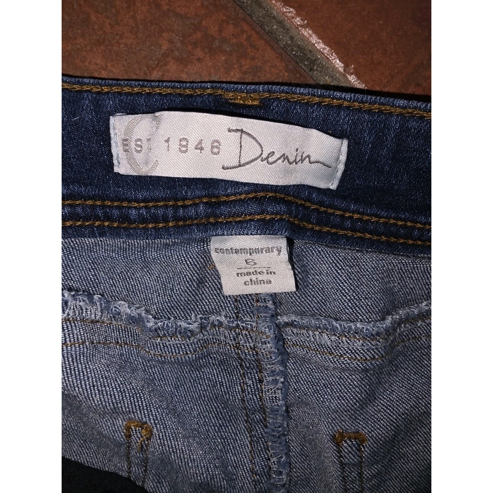 Est. 1946 Denim Women's Cotton Stretch Distressed Jeans Blue Sz 6 - Picture 9 of 11